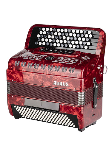 Aurus JH5120-RED Аккордеон кнопочный 70/120/7/2, красный, с футляром