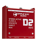 Фото:Simpleway Audio D2mini-steel Дибокс, преобразователь сигнала для гитары, активный, стальной корпус