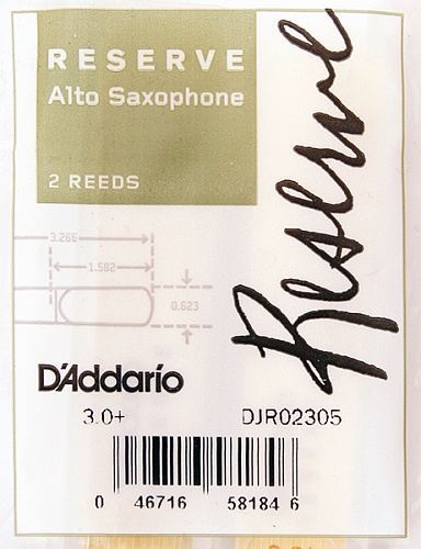 Rico DJR02305 Reserve Трости для саксофона альт, размер 3.0+, 2 шт.