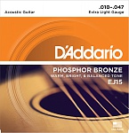 Фото:D'Addario EJ15 Phosphor Bronze Струны для акустической гитары, 10-47