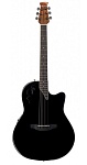 Фото:Applause AE44II-5S Elite Mid Cutaway Black Satin Электроакустическая гитара с металлическими струнами