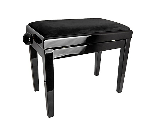 Rin HY-PJ018B-GLOSS-BLACK Банкетка, черный/черный, вельвет