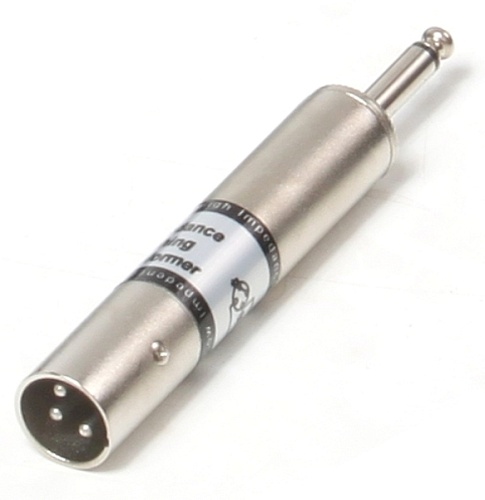 Invotone J123M Переходник 3P XLR (папа), 6.35мм моно джек (папа)