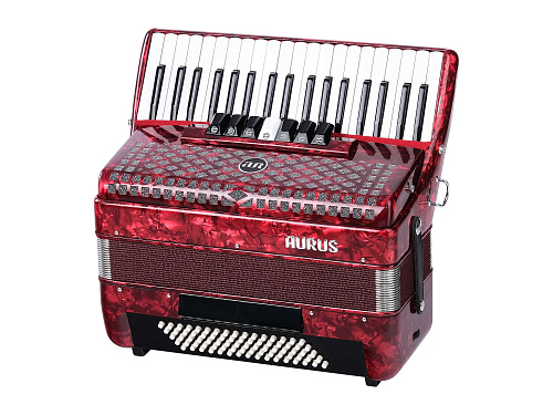 Aurus JH2006-RED Аккордеон 37/80/7/2, красный, с футляром