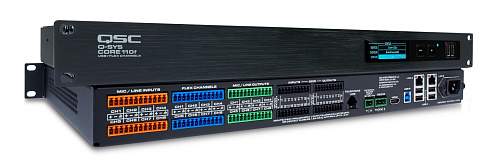 QSC CORE 110f Системный процессор 128х128, 8 входов х 8 выходов x 8 flex, USB, POTS, VoIP, 1U