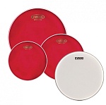 Фото:Evans EPP-HRUV1-R Hydraulic Red Rock Комплект пластиков для малого и том барабана, 10"/12"/16"/14"