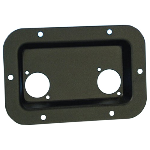 AdamHall 8708BLK Панель для крепления двух разъемов canon