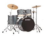 Фото:Tama ST52H6C-SEM Stagestar Ударная установка из 5-ти барабанов со стойками и тарелками, цвет бледно-голубой искрящийся