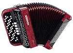 Фото:Hohner A4273 NOVA III 96 RED Комплект: аккордеон кнопочный, чехол, ремни