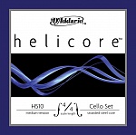 Фото:D'Addario H510-4/4M Helicore Комплект струн для виолончели размером 4/4, среднее натяжение
