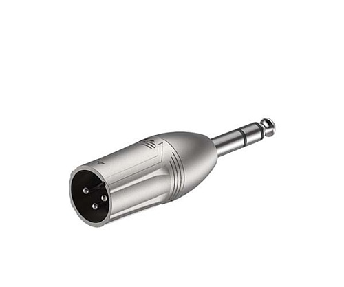 Roxtone RA3XMJM Переходник 3P XLR Male - 6,3mm stereo Jack Male, Metal