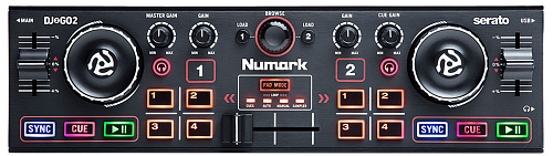 NUMARK DJ2GO2 Touch Сверхпортативный DJ-контроллер, в комплекте ПО Serato DJ Intro
