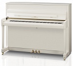 Фото:Kawai K200 WH/P Акустическое пианино, цвет белый