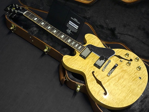 GIBSON 2018 MEMPHIS ES-335 FIGURED DARK VINTAGE NATURAL Полуакустическая гитара