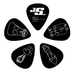 Фото:Planet Waves 1CBK2-10JS Joe Satriani Медиаторы, черные, 10шт, тонкие
