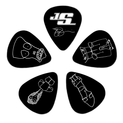 Planet Waves 1CBK2-10JS Joe Satriani Медиаторы, черные, 10шт, тонкие