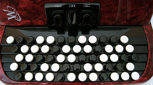 Weltmeister Romance602-II-72/60-RD Romance 602 Аккордеон кнопочный 60/72/II/3, красный