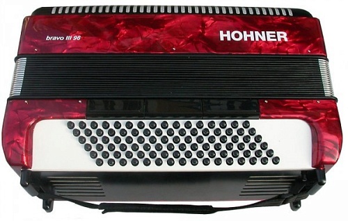 HOHNER The New Bravo III 96 red :  7/8, , 