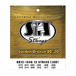 Фото:SIT GB121046, Golden Bronze Light 80/20, 10-46 Струны для 12-струнной акустической гитары
