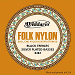 Фото:D'Addario EJ32 Folk Nylon Комплект струн для акустической гитары, шарик на конце, нейлон/посеребрен, D'Addaio