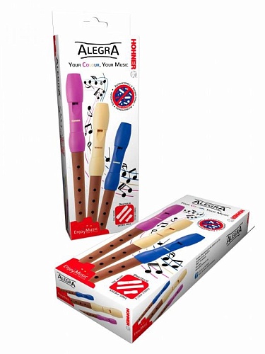 Hohner B95830 Alegra Блокфлейта До-сопрано, немецкая система, 3 части, груша/пластик