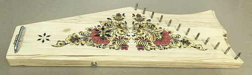 Мозеръ GWS-121S-EAR Гусли, 12 струнные, со звукоснимателем, цвет ель, хохломская роспись