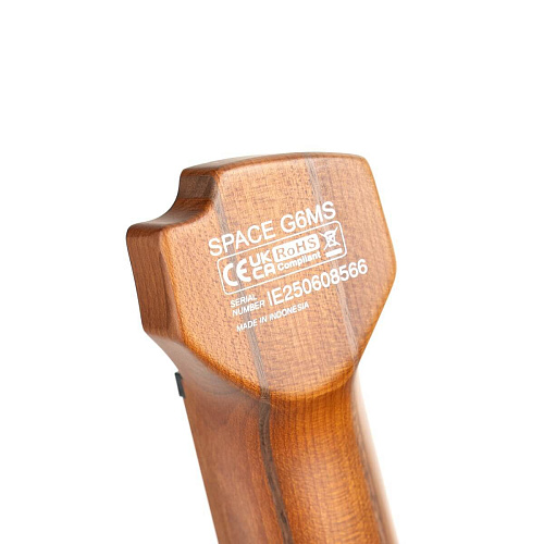 Cort Space-G6MS-SGTK-WBAG Space series Электрогитара безголовая, черная, с чехлом
