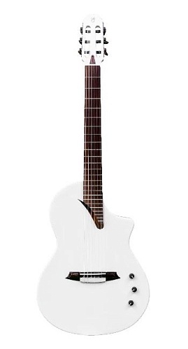 Martinez Hispania-White-GT Классическая гитара со звукоснимателем, белая