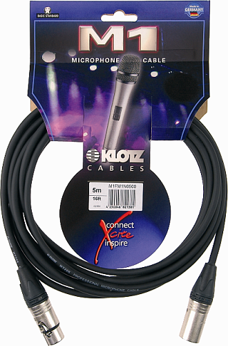 KLOTZ M1FM1N0500 Микрофонный кабель XLR/F Neutrik - XLR/M Neutrik, 5 м