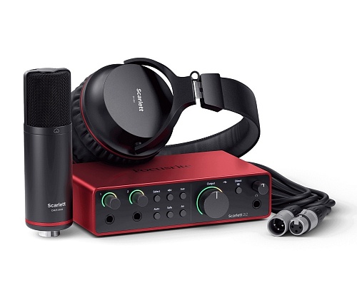 Focusrite Scarlett-2i2-Studio-4th Scarlett 2i2 Studio 4th Gen Аудиоинтерфейс USB, микрофон, наушники