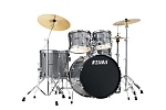 Фото:Tama ST52H6-CSS StageStar Ударная установка из 5-ти барабанов со стойками, педалью и стулом, цвет космический искрящийся серый