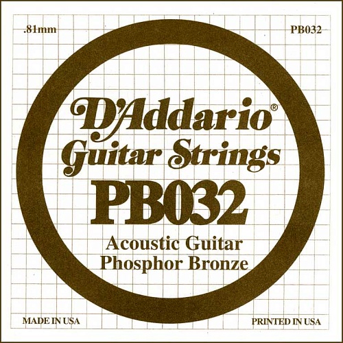 D'Addario PB032 Phosphor Bronze     ,  , .032***