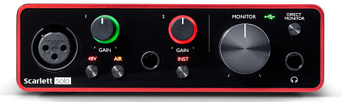 FOCUSRITE Scarlett Solo 3rd Gen Аудио интерфейс USB, 2 входа/2 выхода