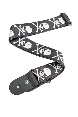 Planet Waves 50H01 Тканный ремень для гитары, рисунок «Cross Bone Skull»