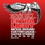 Фото:Ernie Ball P02210 Nickel Wound Extra Light Комплект струн для электрогитары, никель, 10-50
