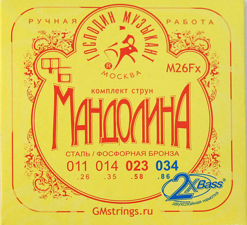 Господин Музыкант M-26Fx Комплект струн для мандолины, фосфорная бронза