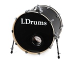 Фото:LDrums 5001013-2016 Бас-барабан 20" x 16", черный