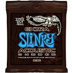 Фото:Ernie Ball P02150 Slinky Extra Комплект струн для акустической гитары, фосфорная бронза, 10-50