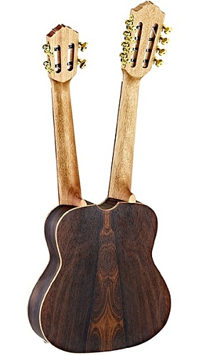 Ortega HYDRA-ZS Custom Built Series Укулеле тенор, с двумя грифами 4/8 струн, со звукоснимателем