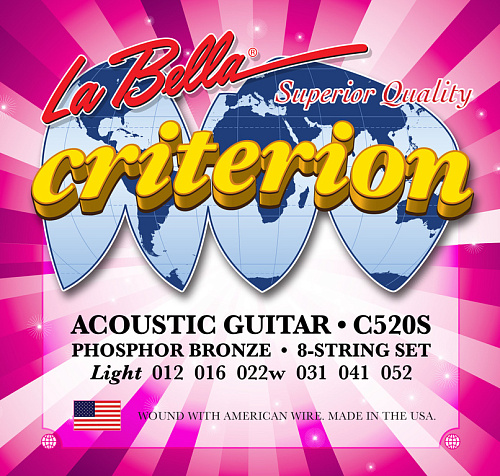 La Bella C520S Criterion Комплект струн для акустической гитары 012-052