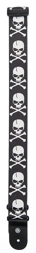 Planet Waves 50H01 Тканный ремень для гитары, рисунок «Cross Bone Skull»