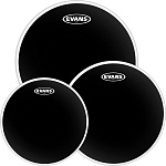 Фото:Evans ETP-CHR-F Black Chrome Fusion Набор пластика для барабана 10", 12", 14"