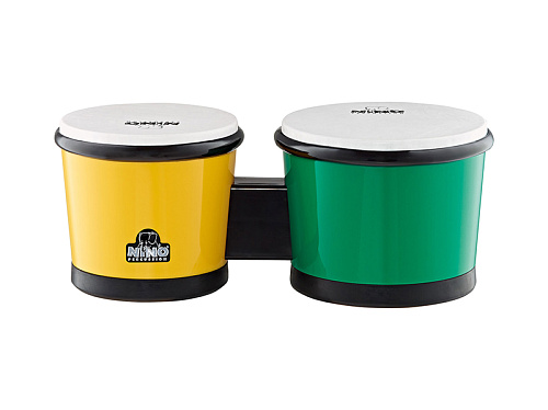 Nino Percussion NINO19G/Y Бонго 6,5" х 7,5", пластик АБС, зеленый/желтый