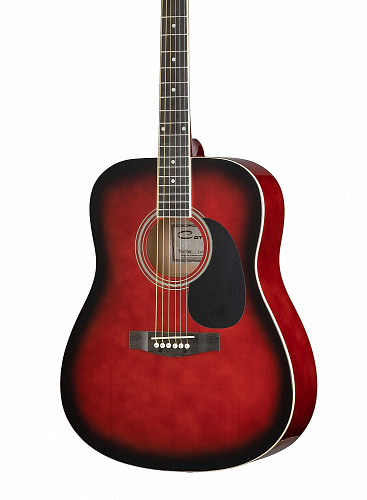 Caraya F630-RDS Акустическая гитара, красный санберст