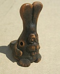 Фото:Керамика Щипановых SM06 Свистулька маленькая Заяц, обварная