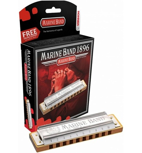 HOHNER Marine Band 1896/20 D (M1896036X)  Губная гармоника диатоническая. Доступ на 30 дней к бесплатным урокам