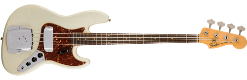 Fender Custom Shop 1962 Journeyman Relic Jazz Bass, Rosewood Fingerboard, Aged Olympic White -