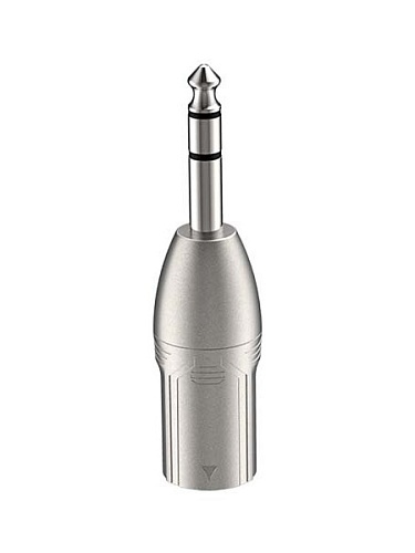 Roxtone RA3XMJM Переходник 3P XLR Male - 6,3mm stereo Jack Male, Metal