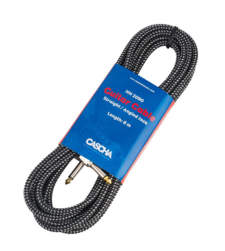 Cascha HH-2090 Кабель инструментальный, прямой/угловой коннектор 6.3 мм, 6 м