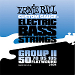 Фото:Ernie Ball P02804 FlatWound Group II Комплект струн для бас-гитары, 50-105, сталь
